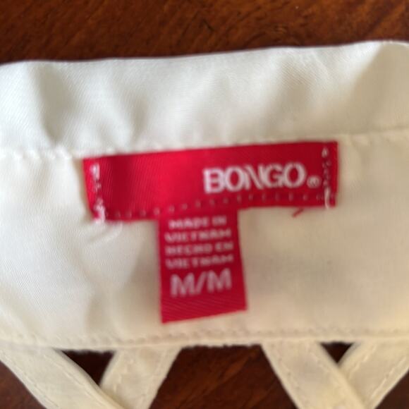 Bongo Jr Size M Cream Chiffon Sleeveless Blouse - Picture 5 of 9